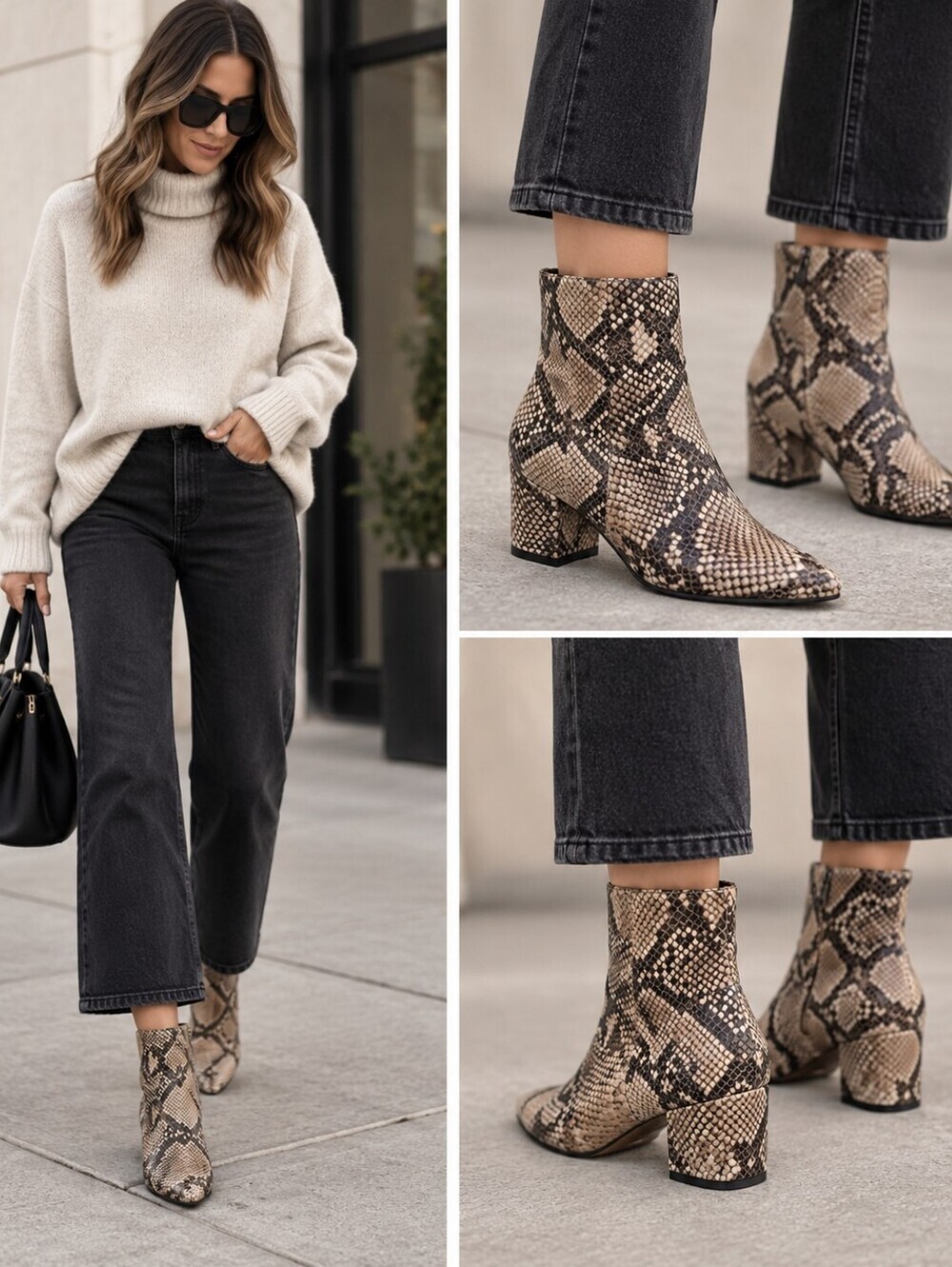 Dolce Vita Bel Bootie in Snake Print Size 6